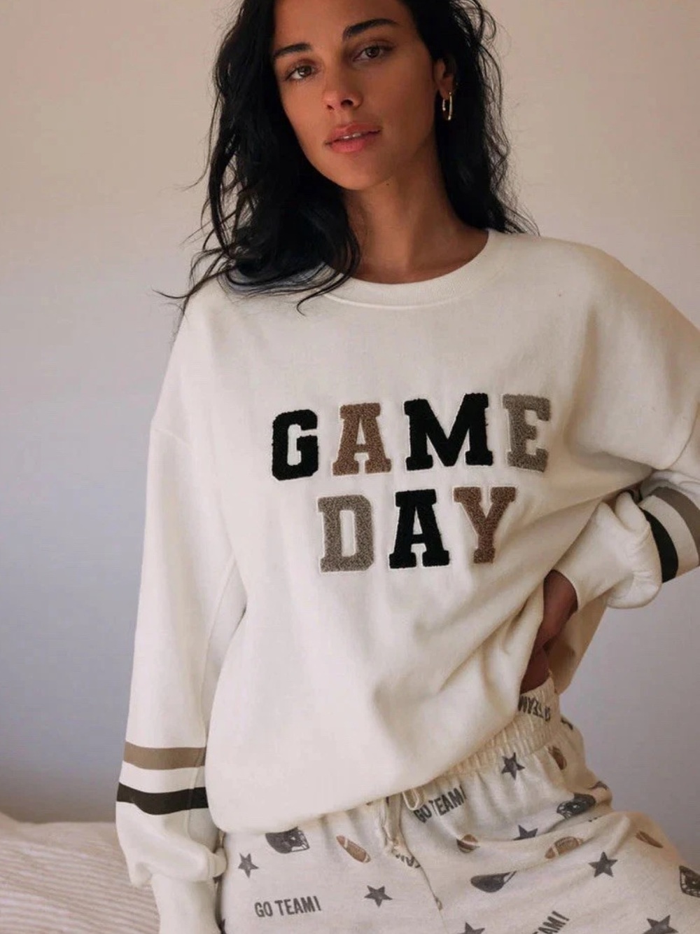 ZSupply Game Day Crewneck Sweatshirt Ivory Women’s Size Medium